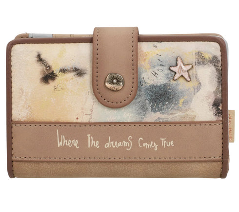 Portofel casual, dama, ANEKKE 38709-902, maro, piele ecologica